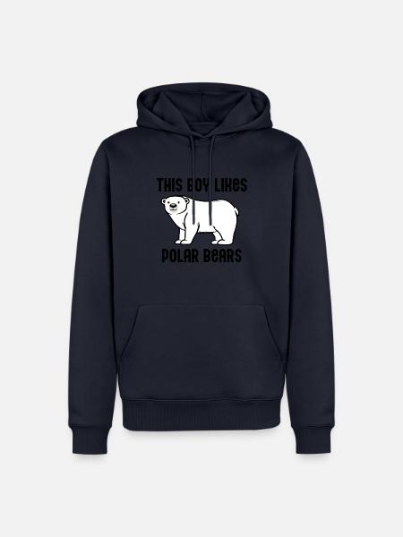 Ironischer Spruch „Nette Eisbären“ - Männer Premium Bio Hoodie - Navy