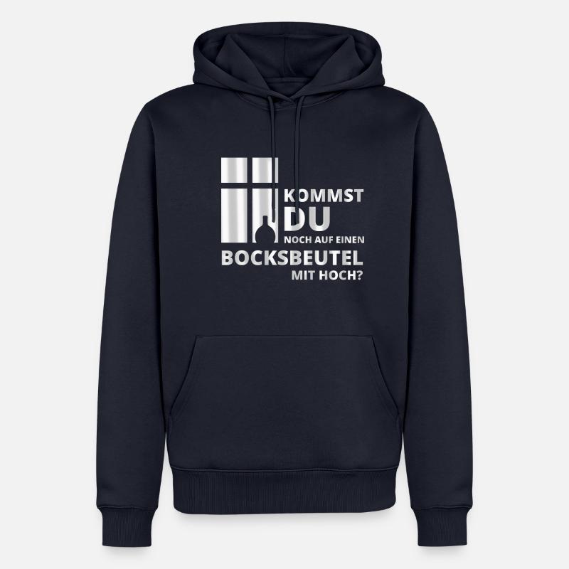 Date mit Bocksbeutel II - Männer Premium Bio Hoodie - Navy
