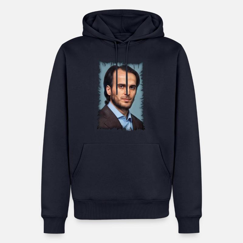 Yusup Temerkhanov - Sweat à capuche Premium bio Homme - bleu marine