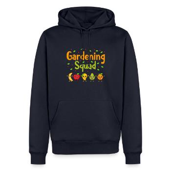 Jardinier mignon, amateur de légumes, amoureux de - Sweat à capuche Premium bio Homme - bleu marine - Devant - Nico (187cm)
