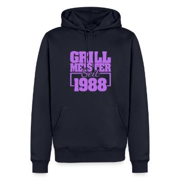 Grillen 1988 - Männer Premium Bio Hoodie - Navy - Vorne - Nico (187cm)