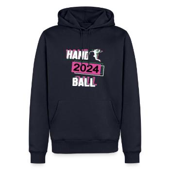 Handball 2024 Handballerin Handballspielerin - Männer Premium Bio Hoodie - Navy - Vorne - Nico (187cm)