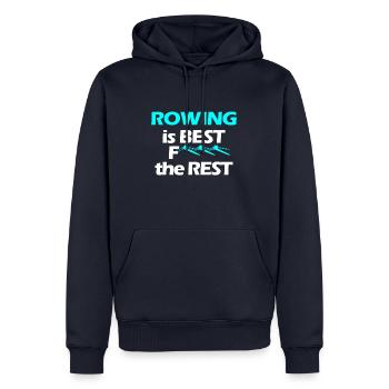 Rudern Ruderer - Männer Premium Bio Hoodie - Navy - Vorne - Nico (187cm)