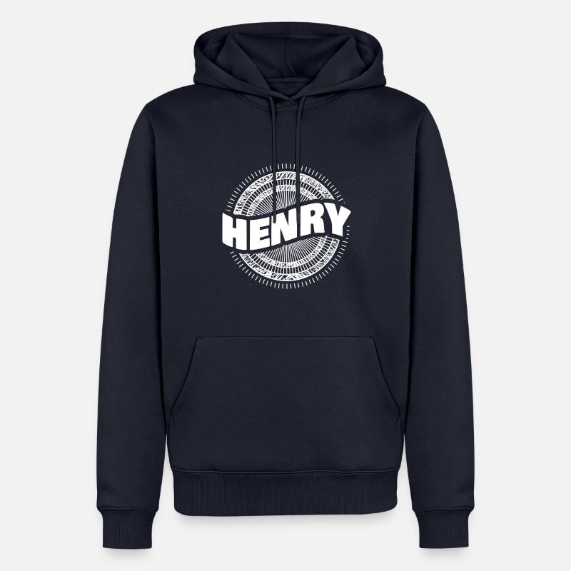 Henry comme idée cadeau - Sweat à capuche Premium bio Homme - bleu marine