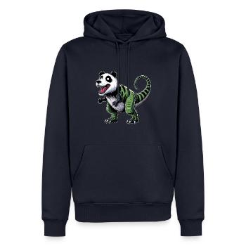 Brontosaur Zebra Fusion: Fantastic - Men’s Premium Organic Hoodie - navy - Front - Nico (187cm)