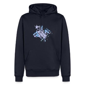 Ordinateur 2025 - Sweat à capuche Premium bio Homme - bleu marine - Devant - Nico (187cm)