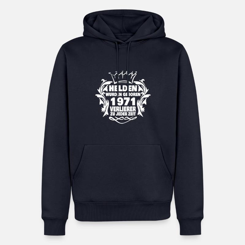 wurden 1971 - Männer Premium Bio Hoodie - Navy
