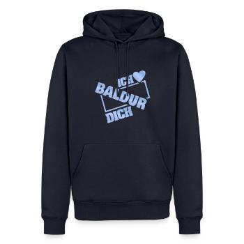 Couple Baldur - Männer Premium Bio Hoodie - Navy - Vorne - Nico (187cm)