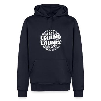 Man Lounis - Men’s Premium Organic Hoodie - navy - Front - Nico (187cm)