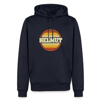 Helmut - Männer Premium Bio Hoodie - Navy - Vorne - Nico (187cm)