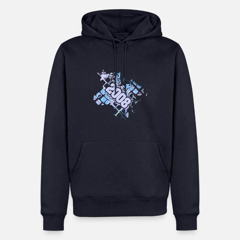 Ordinateur 2008 - Sweat à capuche Premium bio Homme - bleu marine