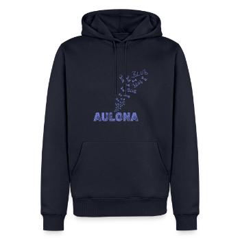 Navigation Aulona - Sweat à capuche Premium bio Homme - bleu marine - Devant - Nico (187cm)