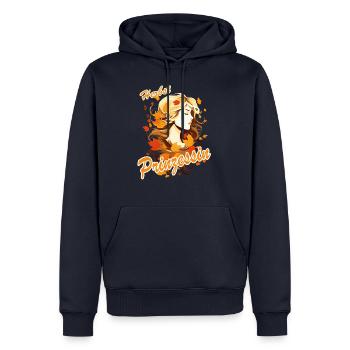 Herbst Prinzessin - Männer Premium Bio Hoodie - Navy - Vorne - Nico (187cm)