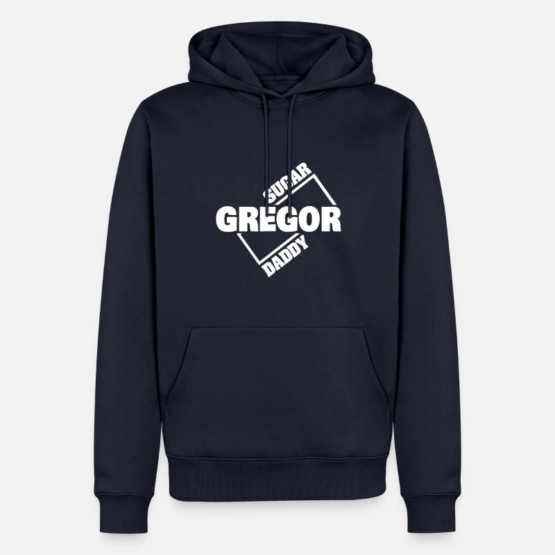 Gregor en sugar daddy - Sweat à capuche Premium bio Homme - bleu marine