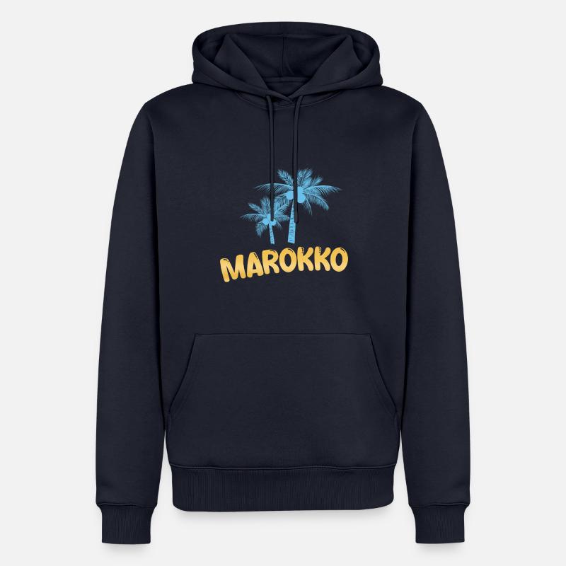 Maroc comme Maroc - Sweat à capuche Premium bio Homme - bleu marine