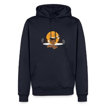 Waffle Eating Syrup Ironic Waffle Chef - Men’s Premium Organic Hoodie - navy - Front - Nico (187cm)
