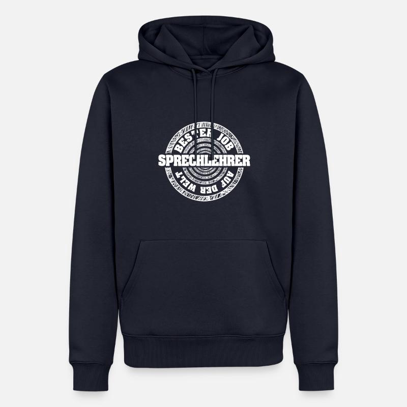 Emploi Professeur de discours - Sweat à capuche Premium bio Homme - bleu marine