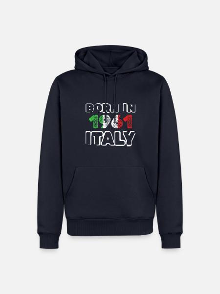 Geboren 1961 - Männer Premium Bio Hoodie - Navy