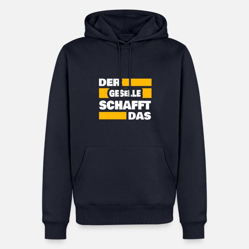 Le compagnon comme travail - Sweat à capuche Premium bio Homme - bleu marine