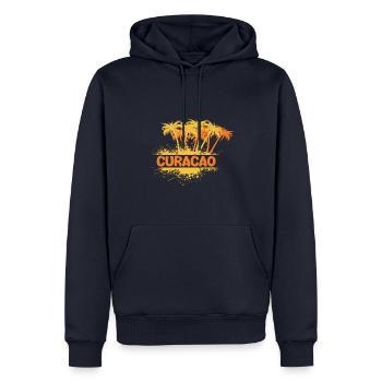 Party Curacao - Männer Premium Bio Hoodie - Navy - Vorne - Nico (187cm)