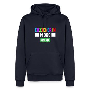 Kindergärtnerin Erzieherin Mode on! - Männer Premium Bio Hoodie - Navy - Vorne - Nico (187cm)