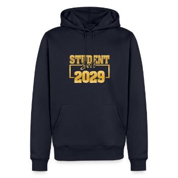 seit 2029 - Männer Premium Bio Hoodie - Navy - Vorne - Nico (187cm)