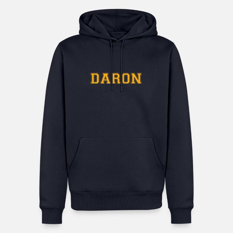 DARON - Sweat à capuche Premium bio Homme - bleu marine