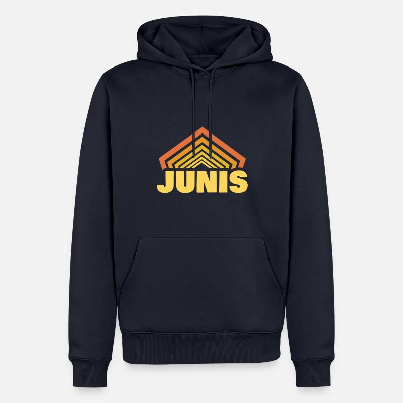 Cadeau pour Junis - Sweat à capuche Premium bio Homme - bleu marine