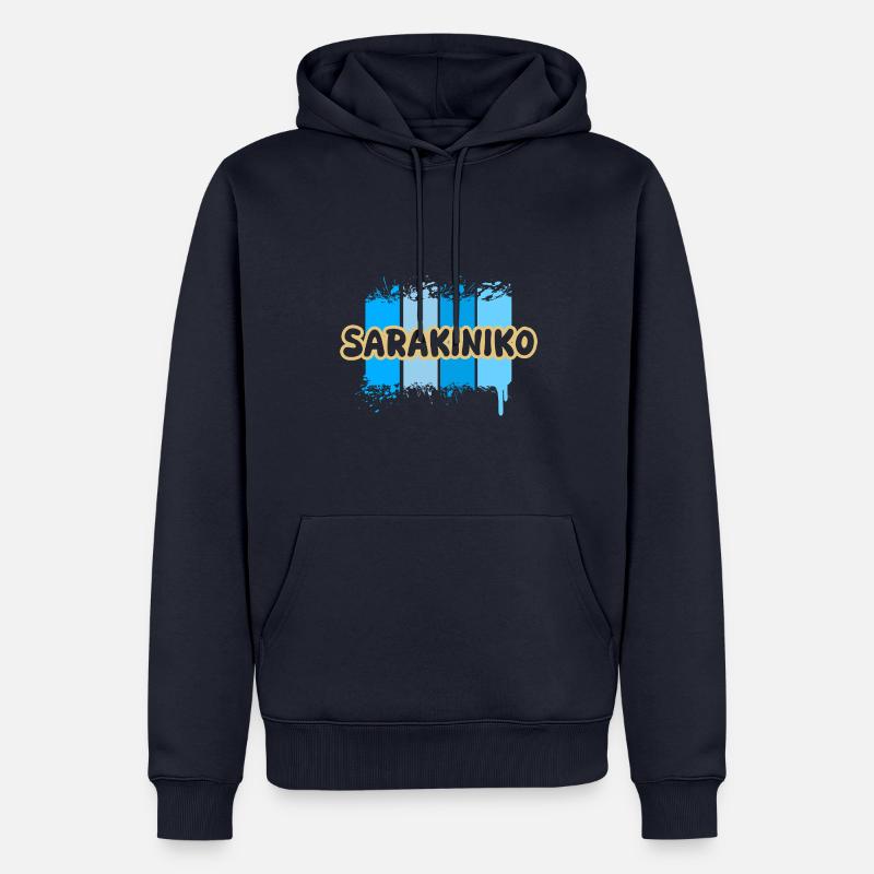 Sarakiniko Sarakiniko - Sweat à capuche Premium bio Homme - bleu marine