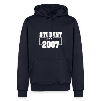 2007 - Männer Premium Bio Hoodie - Navy - Vorne - Nico (187cm)
