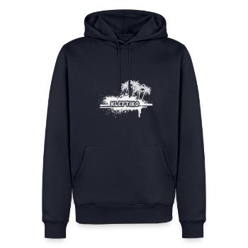 Kleftiko - Männer Premium Bio Hoodie - Navy - Vorne - Nico (187cm)