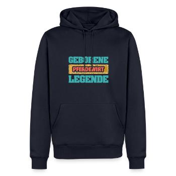 Pferdewirt als Beruf - Männer Premium Bio Hoodie - Navy - Vorne - Nico (187cm)