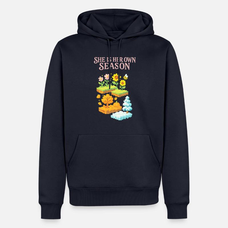 C’est sa propre saison ! - Sweat à capuche Premium bio Homme - bleu marine