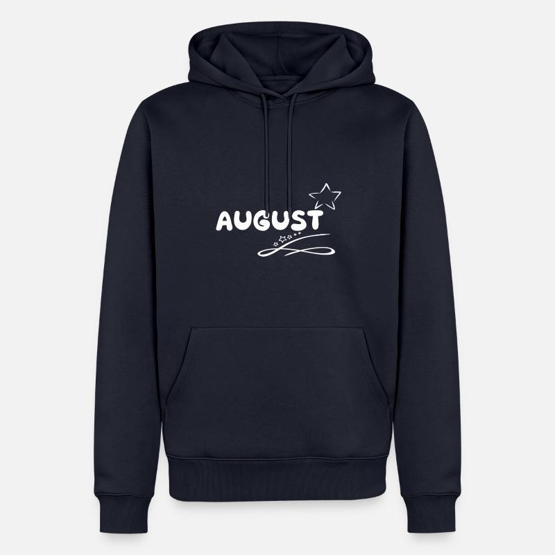August - Männer Premium Bio Hoodie - Navy