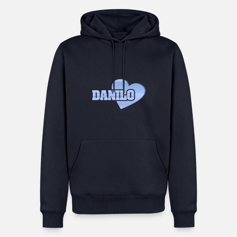 Danilo - Sweat à capuche Premium bio Homme - bleu marine
