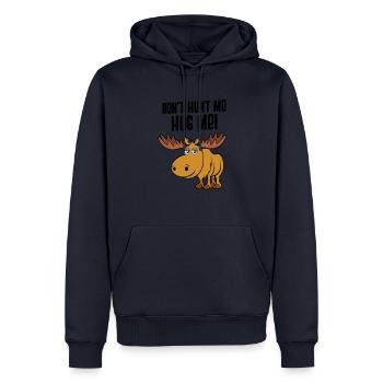 Hug Me Cute Wildlife Animal Moose Deer Forest - Men’s Premium Organic Hoodie - navy - Front - Nico (187cm)