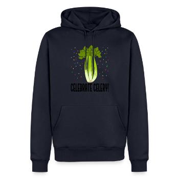Celebrate Sellerie Gemüse Lustiges Sprichwort - Männer Premium Bio Hoodie - Navy - Vorne - Nico (187cm)