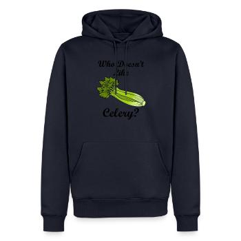 Sellerie, Essen, Gemüse, köstlicher Lauch - Männer Premium Bio Hoodie - Navy - Vorne - Nico (187cm)