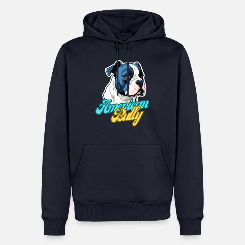 American Bully - Conception - Sweat à capuche Premium bio Homme - bleu marine