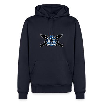 Spartans - Männer Premium Bio Hoodie - Navy - Vorne - Nico (187cm)