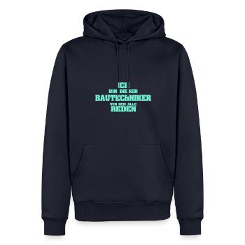 Occupation Construction Technician - Men’s Premium Organic Hoodie - navy - Front - Nico (187cm)