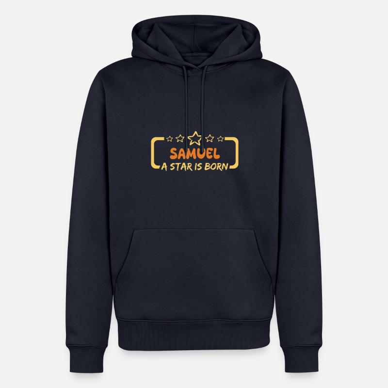 Held Samuel - Männer Premium Bio Hoodie - Navy