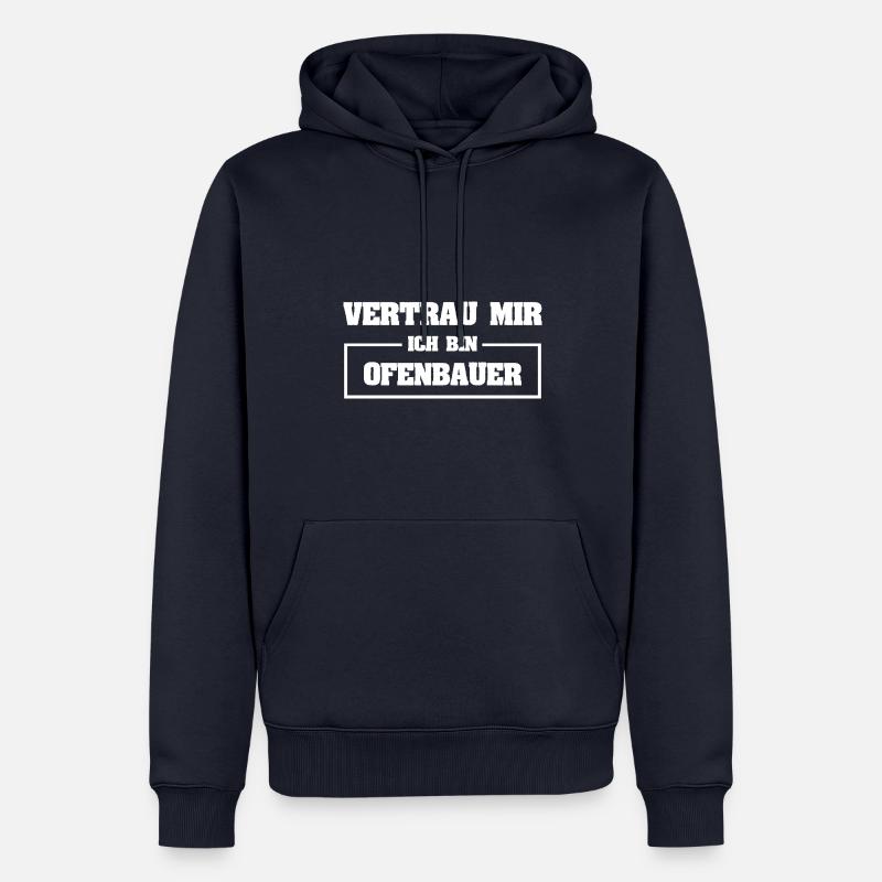 Constructeur de poêles drôle - Sweat à capuche Premium bio Homme - bleu marine