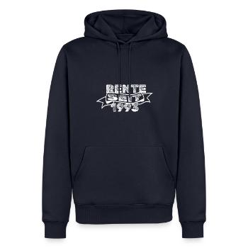 1993 - Männer Premium Bio Hoodie - Navy - Vorne - Nico (187cm)