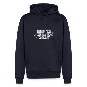 Retraités 2021 - Sweat à capuche Premium bio Homme - bleu marine - Devant - Nico (187cm)