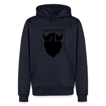 Der Bräutigam - Männer Premium Bio Hoodie - Navy - Vorne - Nico (187cm)