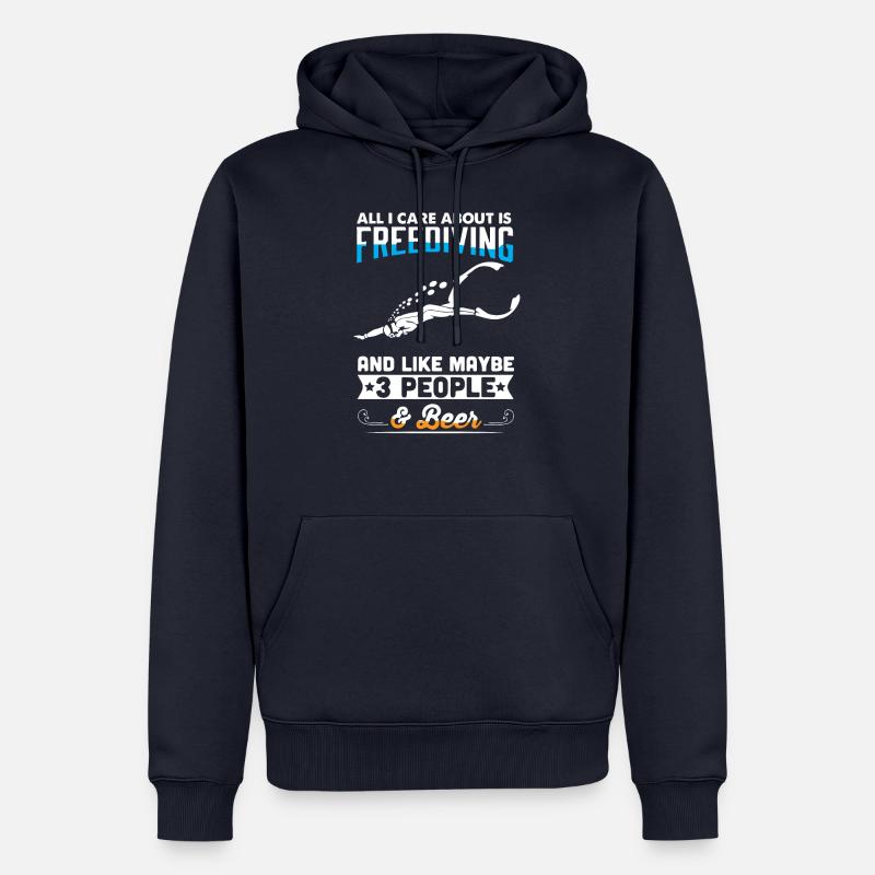 Tout ce qui m'importe, c'est la plongée libre - Sweat à capuche Premium bio Homme - bleu marine