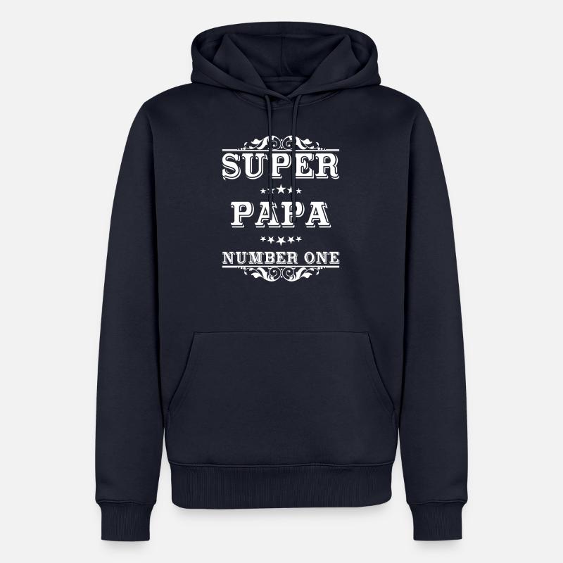 Super Dad. - Männer Premium Bio Hoodie - Navy