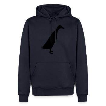 laufente - Männer Premium Bio Hoodie - Navy - Vorne - Nico (187cm)