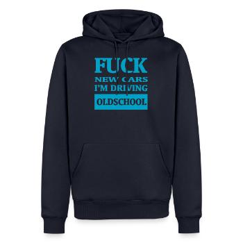 Car Auto - Men’s Premium Organic Hoodie - navy - Front - Nico (187cm)